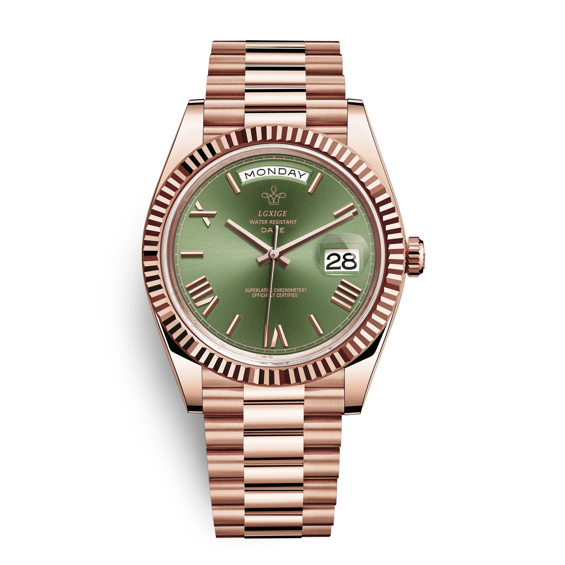 Watch of Men 40Mm Day Date Quartz Water proof