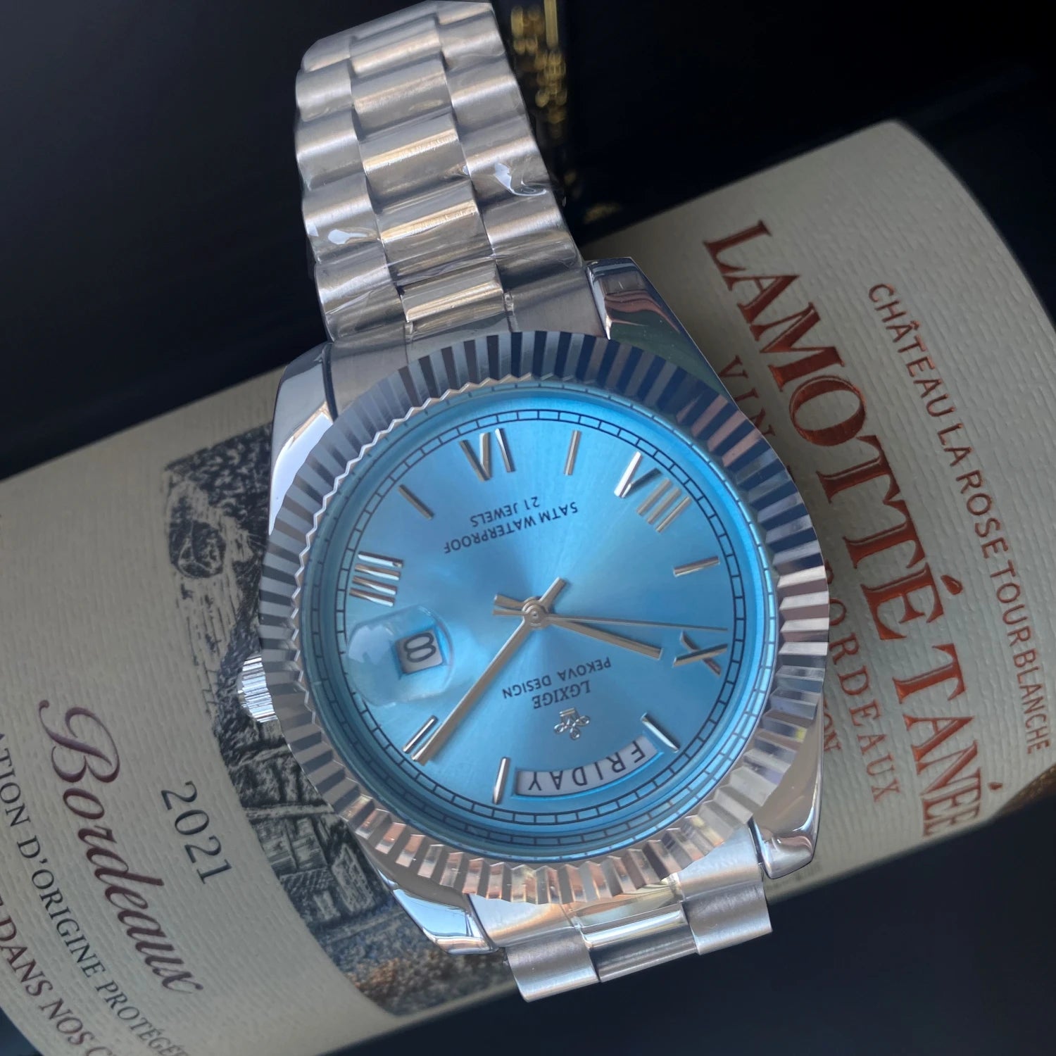 Watch of Men 40Mm Day Date Quartz Water proof