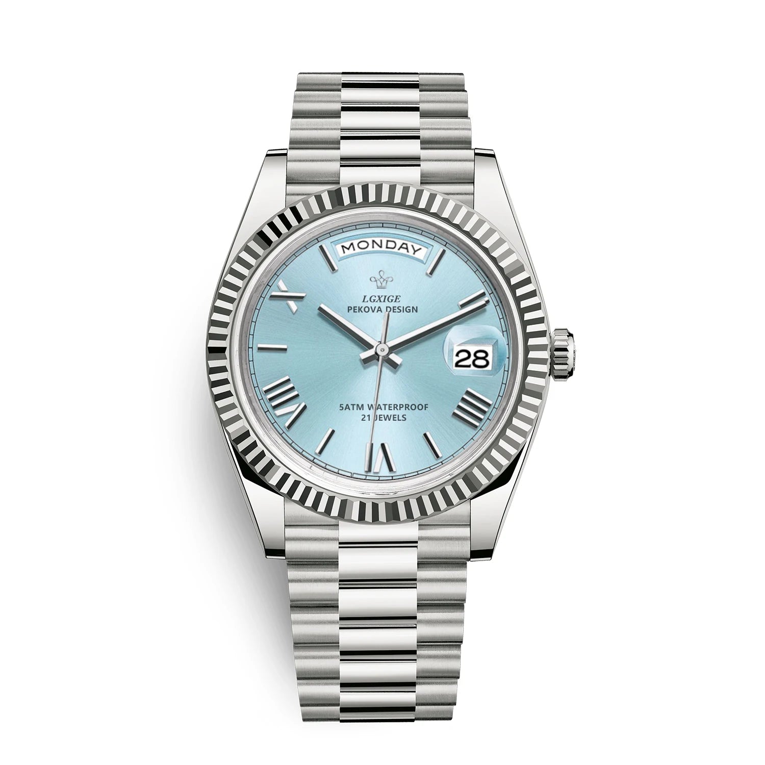 Watch of Men 40Mm Day Date Quartz Water proof