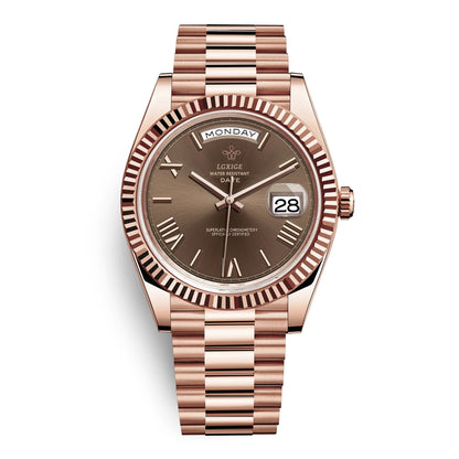 Watch of Men 40Mm Day Date Quartz Water proof
