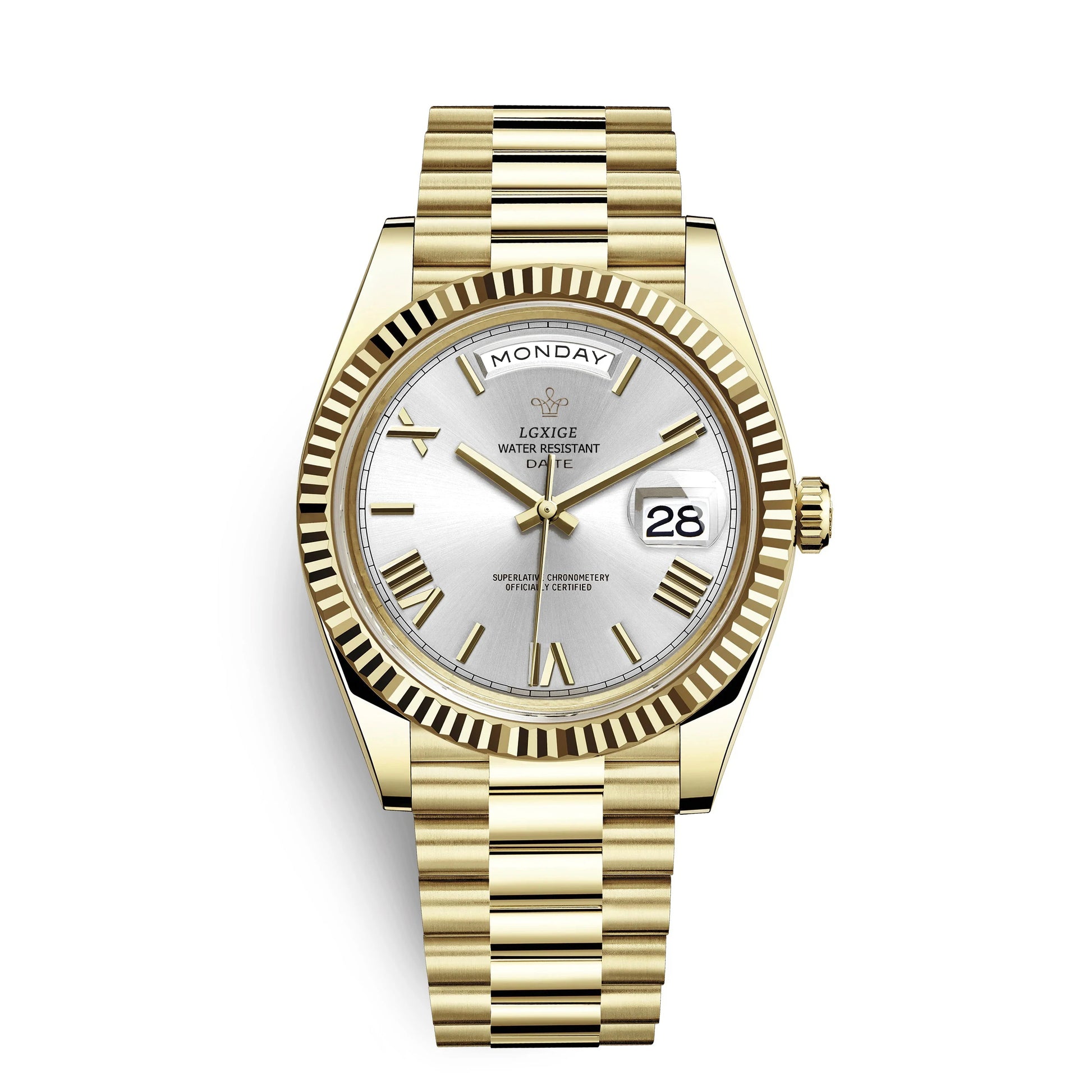Watch of Men 40Mm Day Date Quartz Water proof