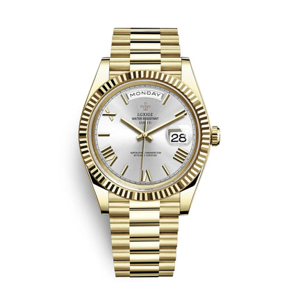 Watch of Men 40Mm Day Date Quartz Water proof
