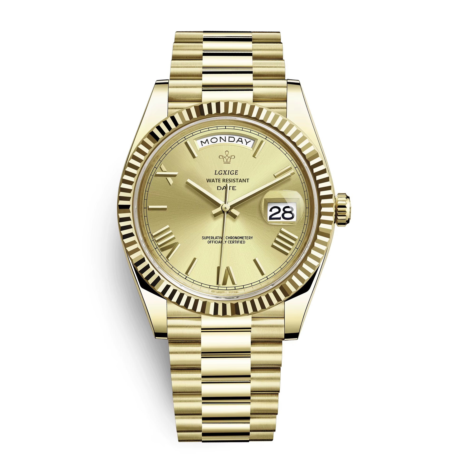 Watch of Men 40Mm Day Date Quartz Water proof