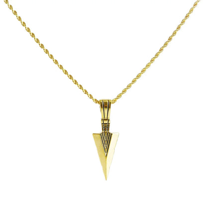 Men'S Design Matte Black Long Necklace with Arrow Pendant Jewelry Chain Punk Rock Christmas Halloween Neck Chain for Men Women