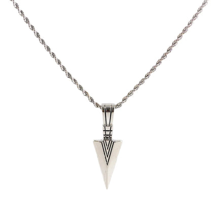Men'S Design Matte Black Long Necklace with Arrow Pendant Jewelry Chain Punk Rock Christmas Halloween Neck Chain for Men Women