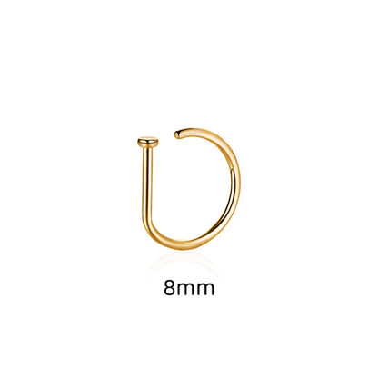 Women Men Fake Piering Nose Ring Earrings Fashion Punk Non Piercing Nose Clip Stainless Steel Perforation Septum Body Jewelry