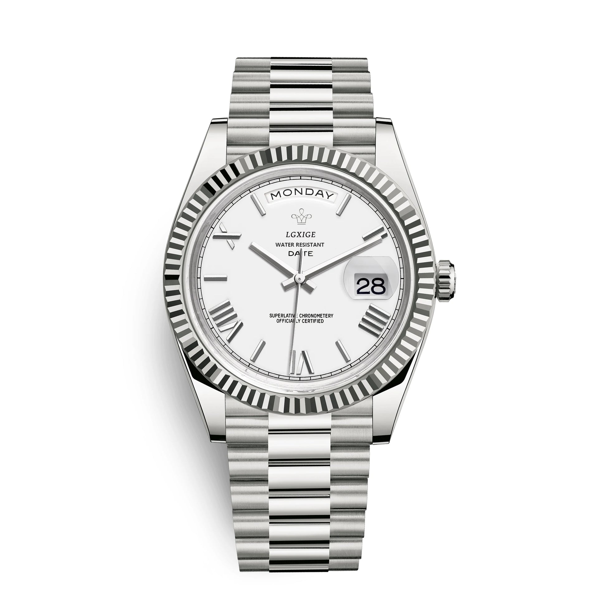 Watch of Men 40Mm Day Date Quartz Water proof