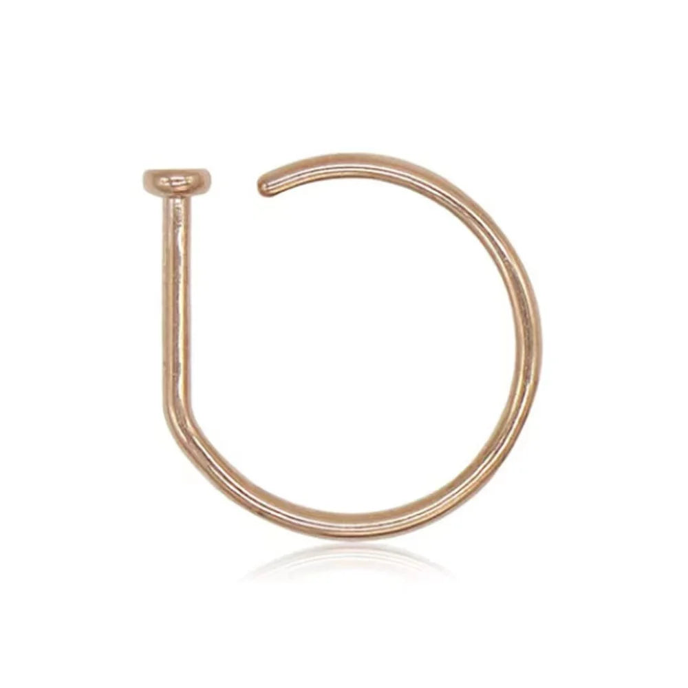 Women Men Fake Piering Nose Ring Earrings Fashion Punk Non Piercing Nose Clip Stainless Steel Perforation Septum Body Jewelry