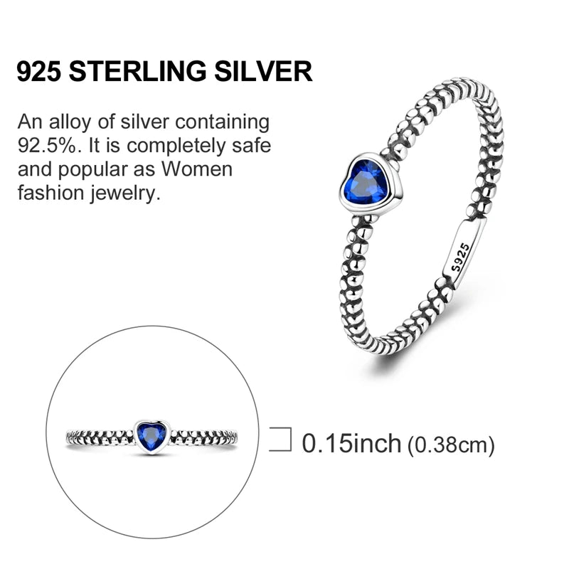 Sterling Silver Ring  Heart Series Rings 