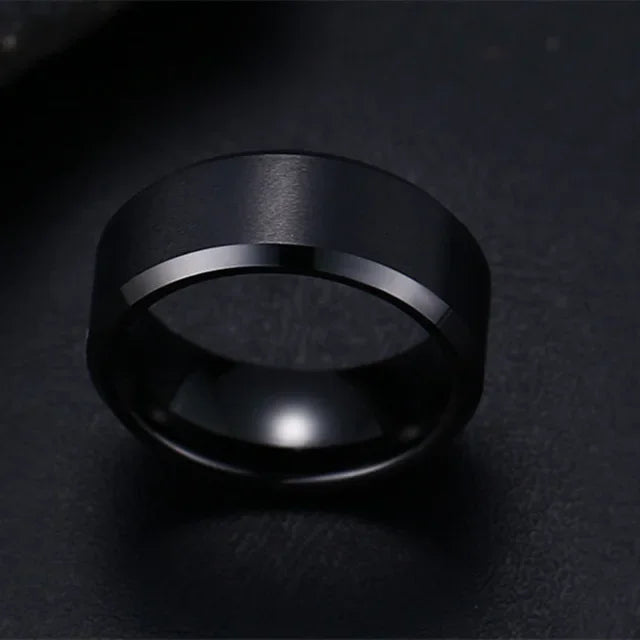 Ring for Men  Stainless Steel Black Rings