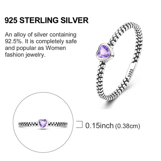 Sterling Silver Ring  Heart Series Rings 