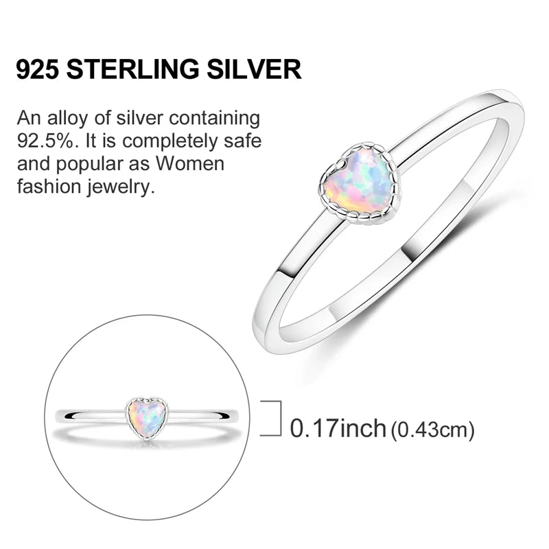 Sterling Silver Ring  Heart Series Rings 