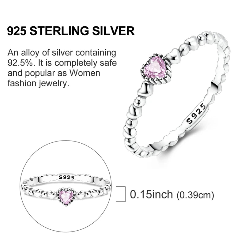 Sterling Silver Ring  Heart Series Rings 