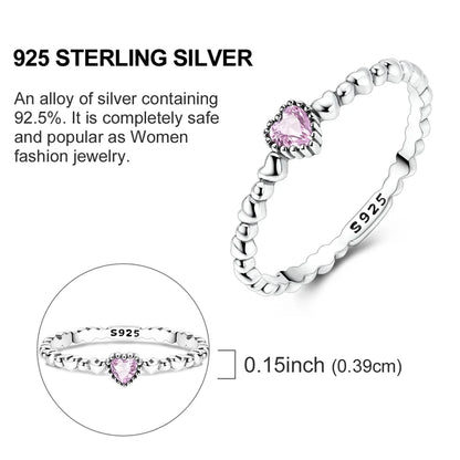 Sterling Silver Ring  Heart Series Rings 