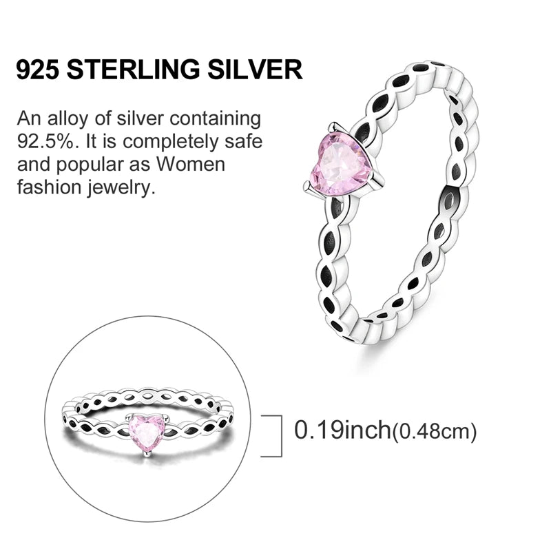 Sterling Silver Ring  Heart Series Rings 