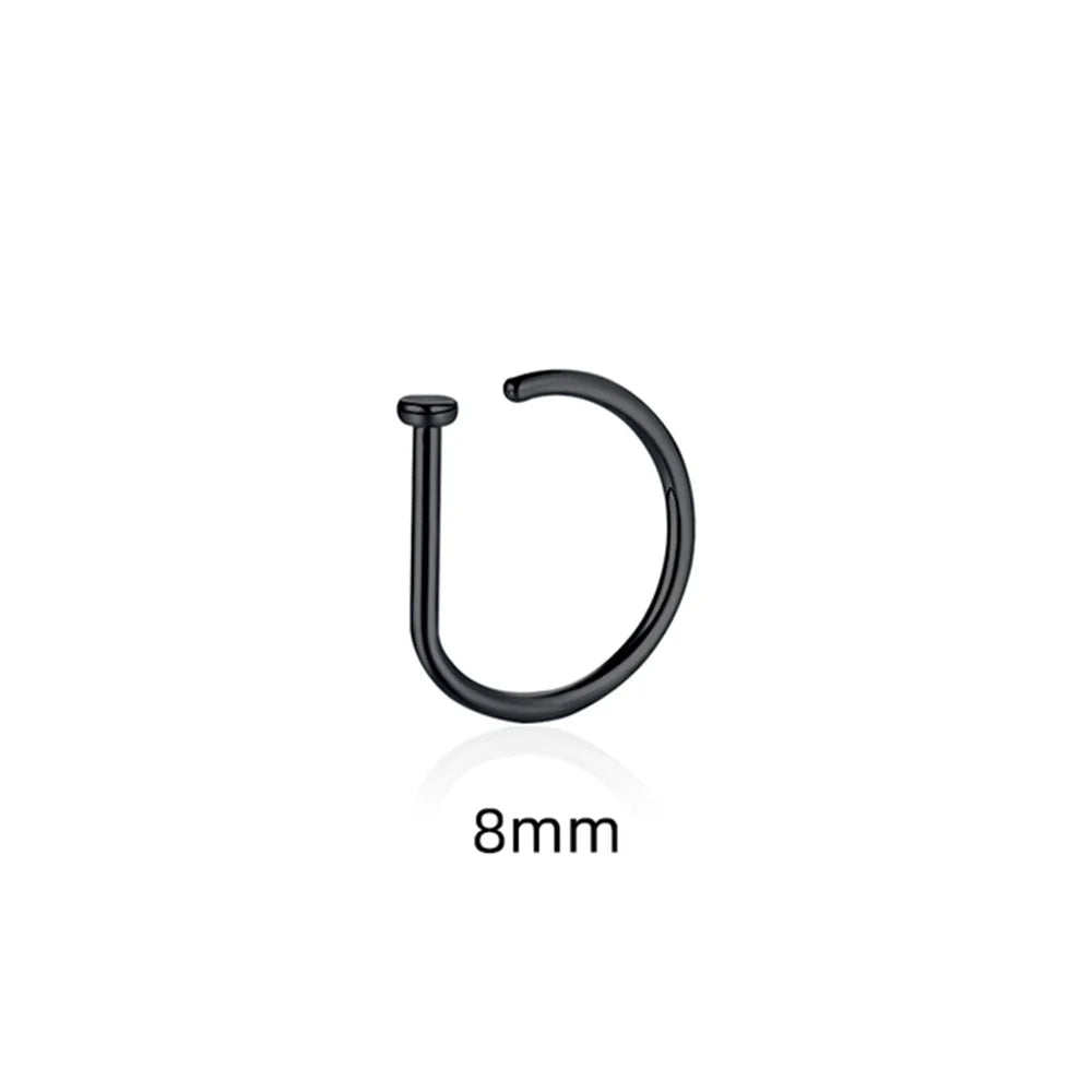 Women Men Fake Piering Nose Ring Earrings Fashion Punk Non Piercing Nose Clip Stainless Steel Perforation Septum Body Jewelry