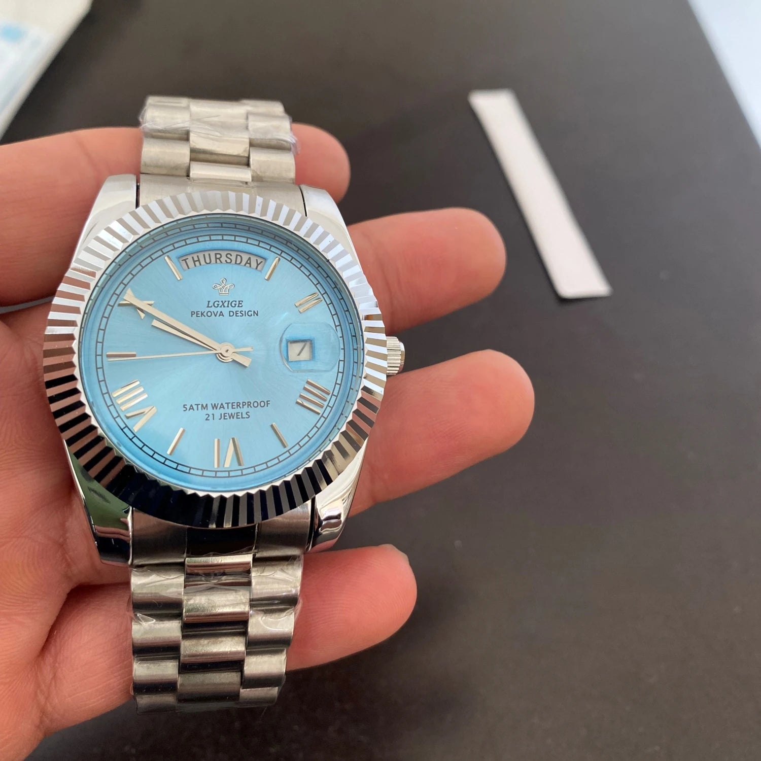 Watch of Men 40Mm Day Date Quartz Water proof