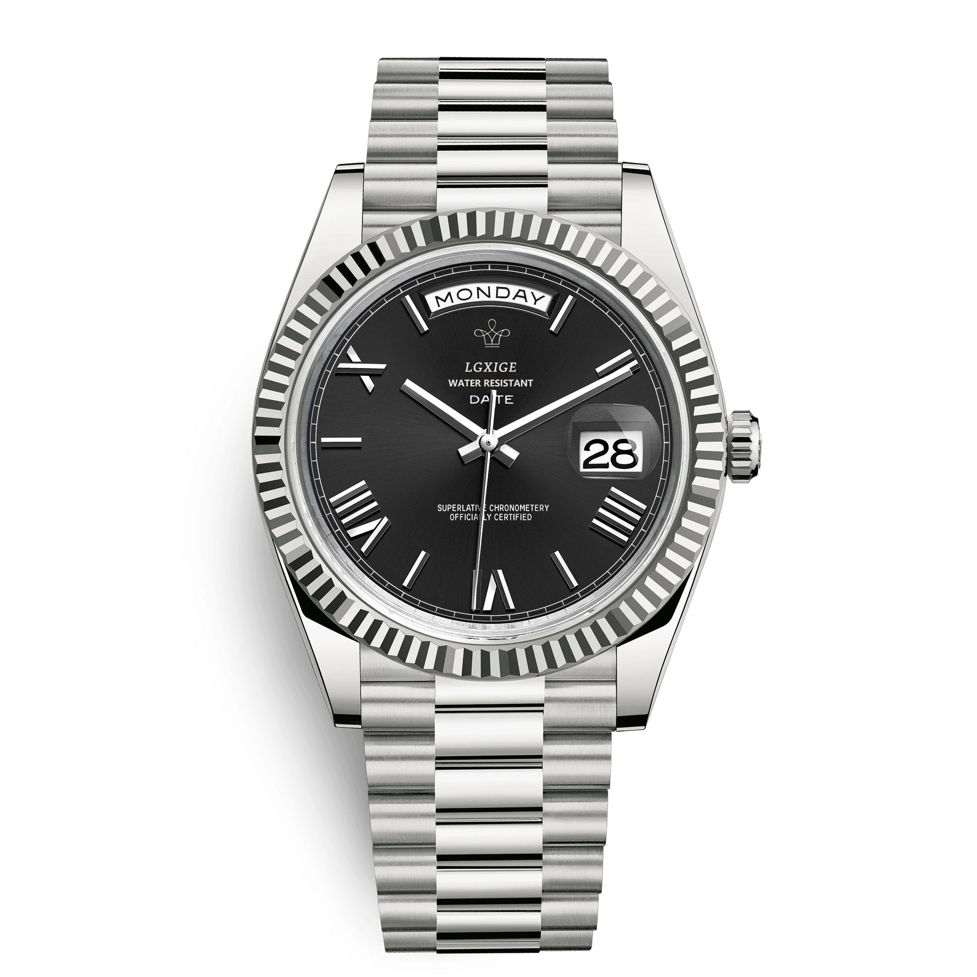 Watch of Men 40Mm Day Date Quartz Water proof