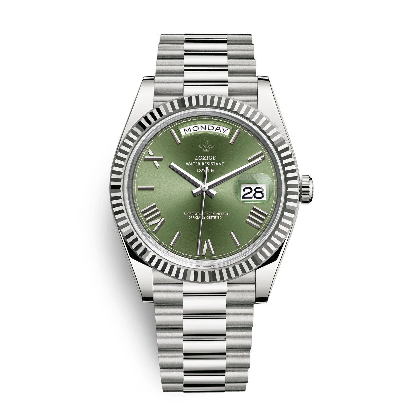 Watch of Men 40Mm Day Date Quartz Water proof
