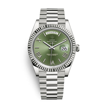 Watch of Men 40Mm Day Date Quartz Water proof