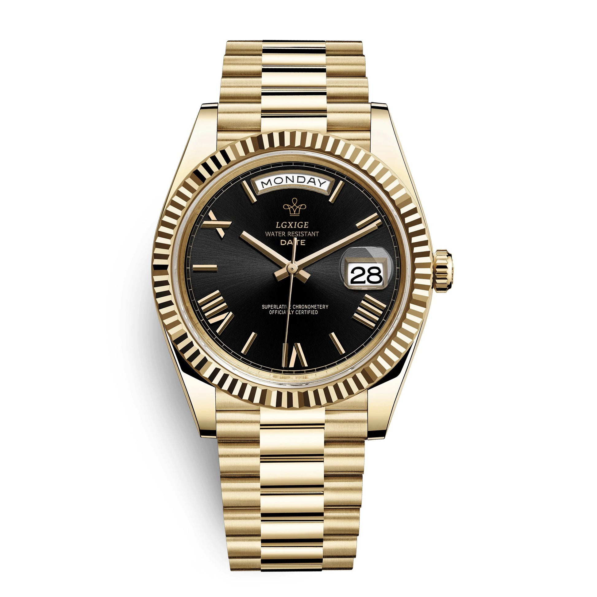 Watch of Men 40Mm Day Date Quartz Water proof